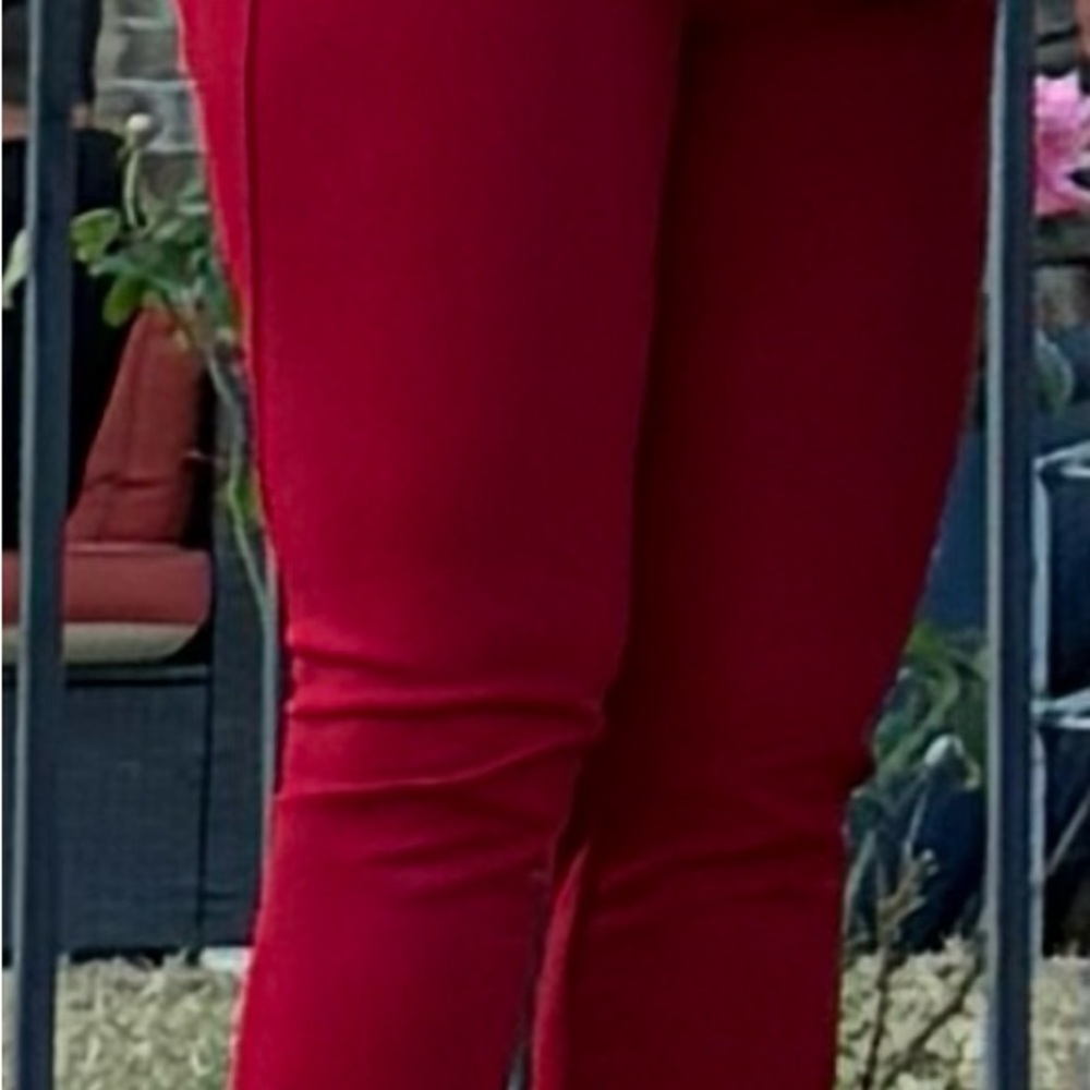 Vibrant Red Pants antops from Jeccy penny.
